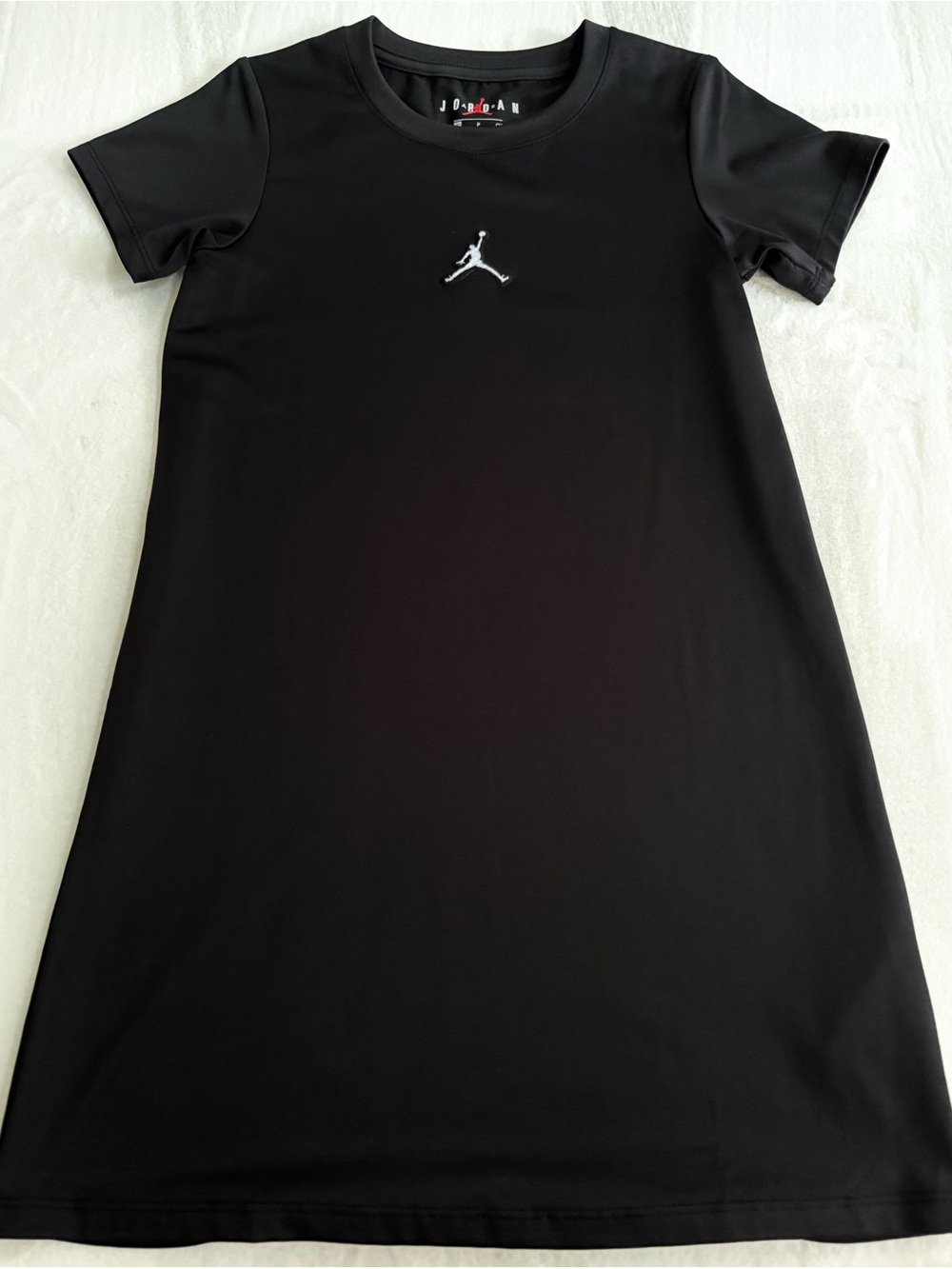 Jordan Black Crewneck T-Shirt Dress with Jumpman Logo